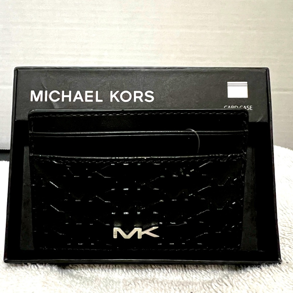 Michael Kors Black leather card wallet